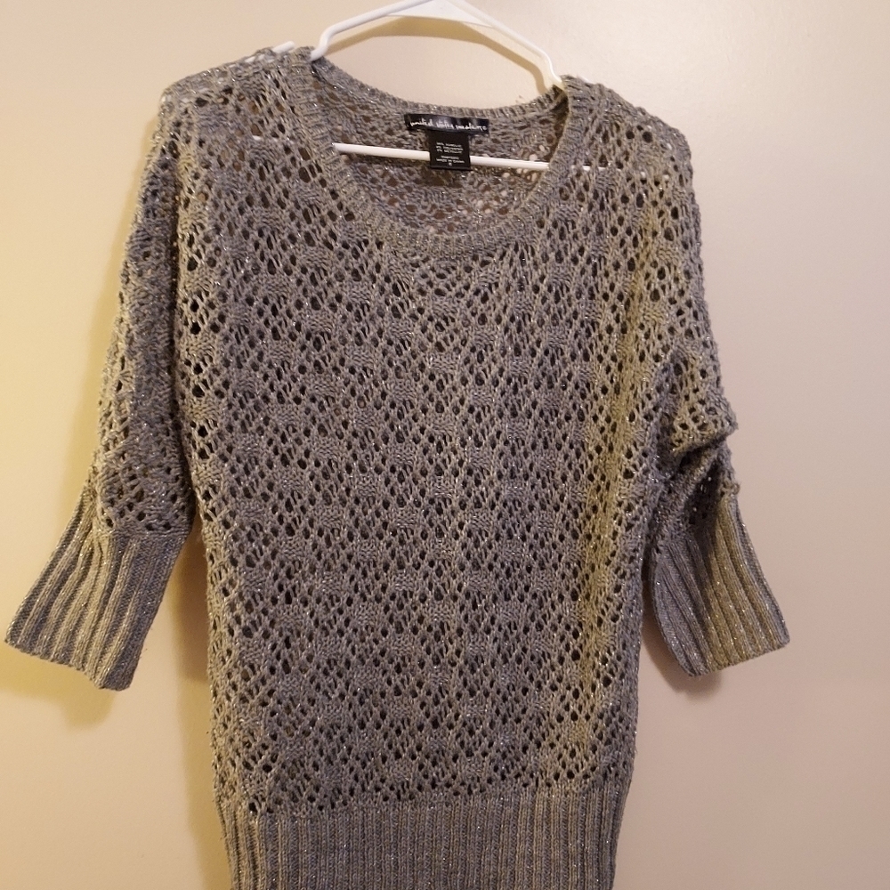 United States sweater metallic blue small